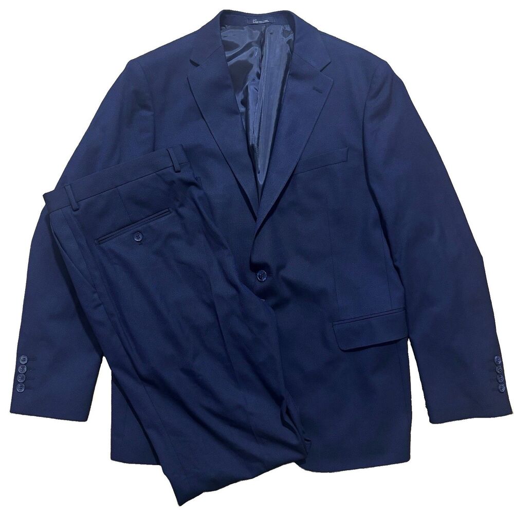 HTML New York Suit Men’s EU 54 US 42 Pants 38 Navy Blue Designer Luxury NWT $399